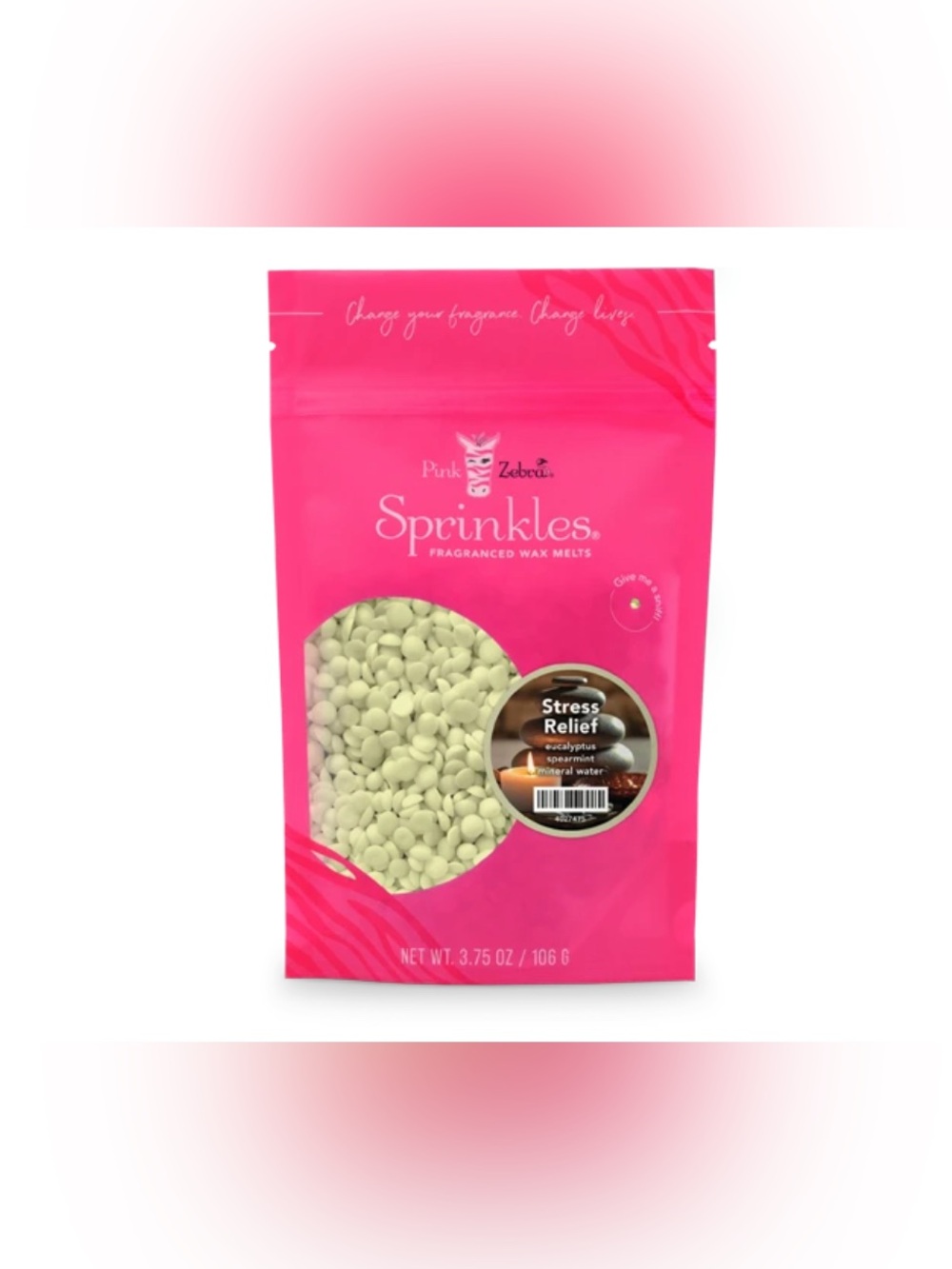 Pink Zebra Stress Relief Sprinkles